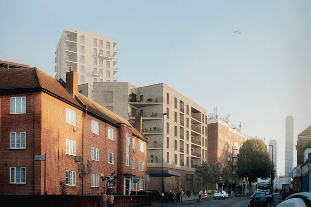 A visualisation from the developer showing the scheme from Horn Lane