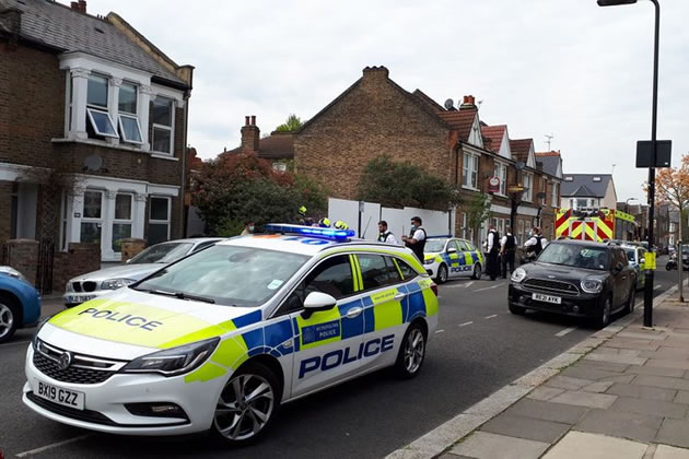 Emergency services on Junction Road after building collapse