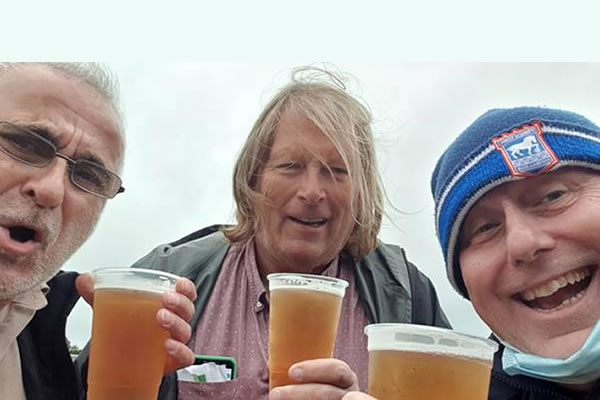 Three Hounslow Councillors with beer