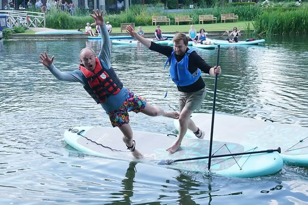 Ed Davey falls off paddleboard 