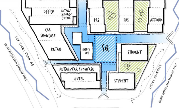 design of potential B & Q development 