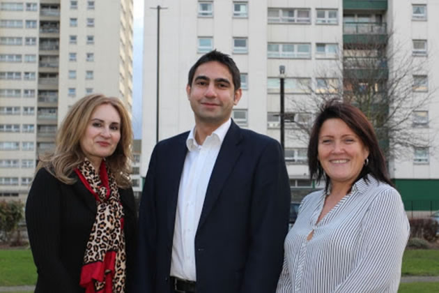 Isleworth councillors Daanish Saeed, Salman Shaheen and Sue Sampson