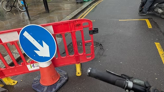 Pothole in Brentford