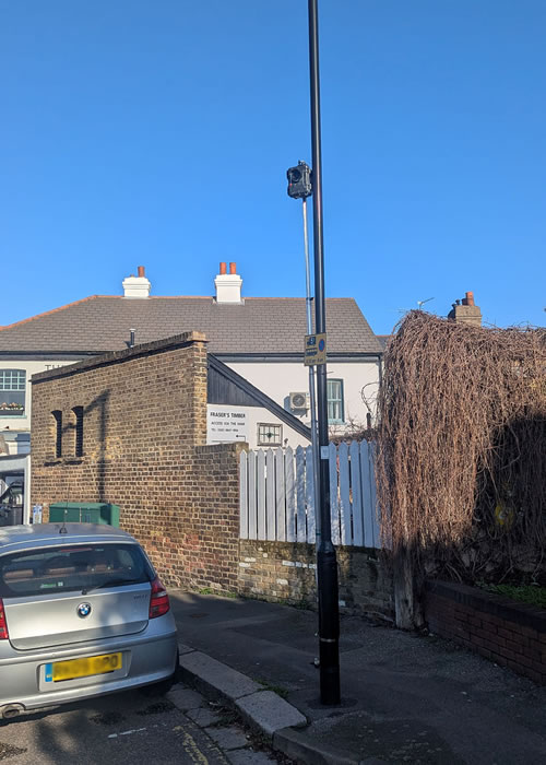 Traffic camera on pole 