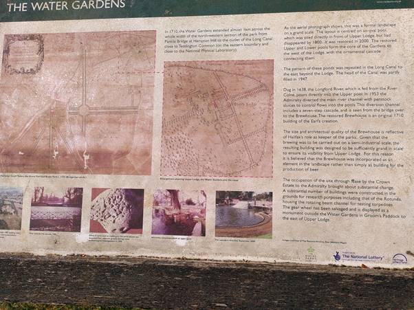 Water Gardens notice board