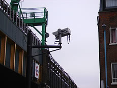 Camera pointing north under bridge at Turnham Green Terrace