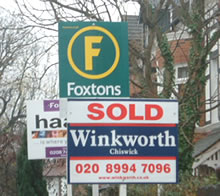 chiswick estate agents signs
