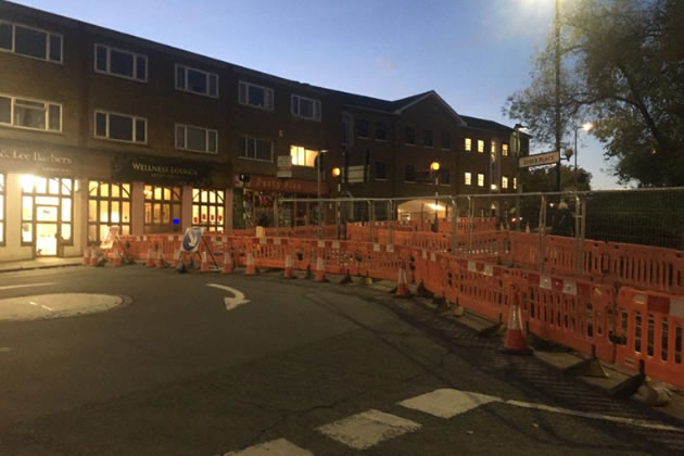 Despite earlier plans to leave one lane open Acton Lane was closed completely