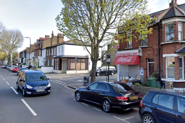 Junction of Acton Lane and Evelyn Road