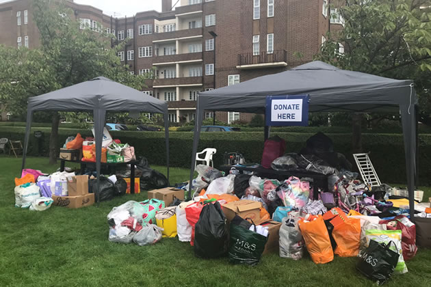 Donations for Afghan refugees from the residents of Chiswick Village 