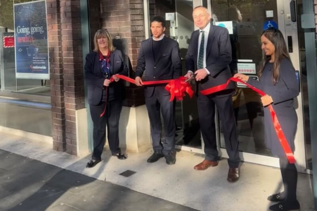 Reopening the refurbished branch of Nationwide in Shepherd's Bush 