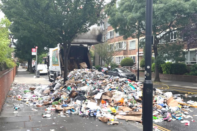 The nearly full lorry released the contents as a precaution.