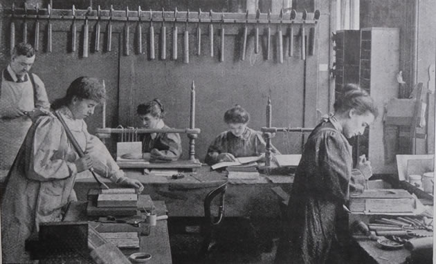 Chiswick School of Arts and Crafts, Bookbinders from The Art Journal of 1898