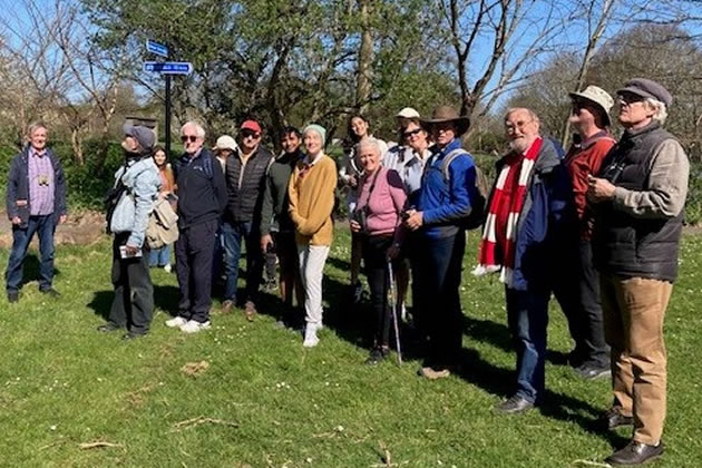 A group of volunteer bird monitors at the March 2025 walk
