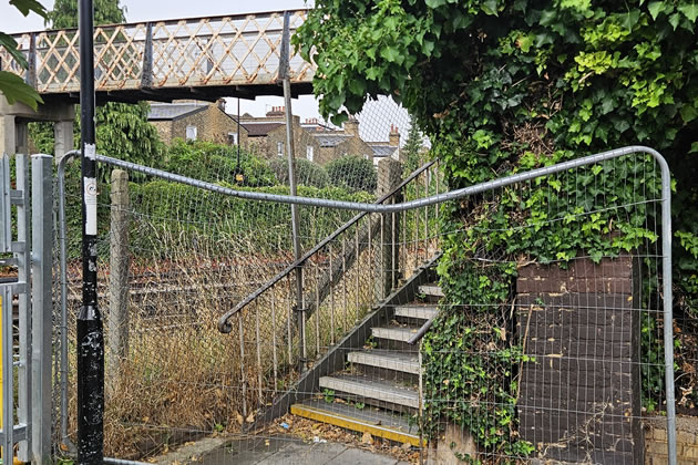 Residents were surprised to find the footbridge closed on Sunday 