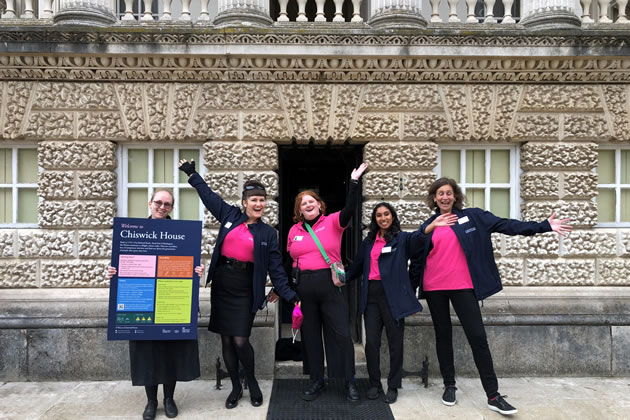 Chiswick House staff celebrate the news 