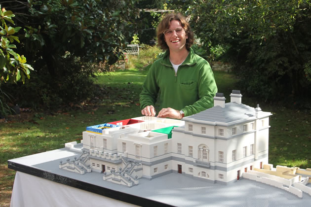 Donor Paul Cooney of Horton and Garton with model of Chiswick House