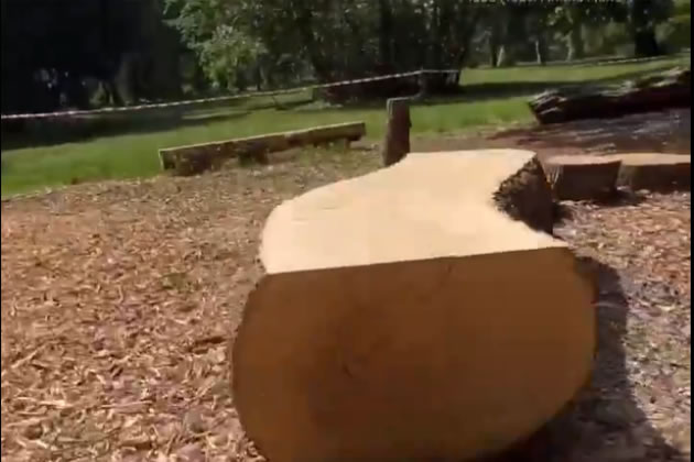 The new dog playground in Chiswick House Gardens