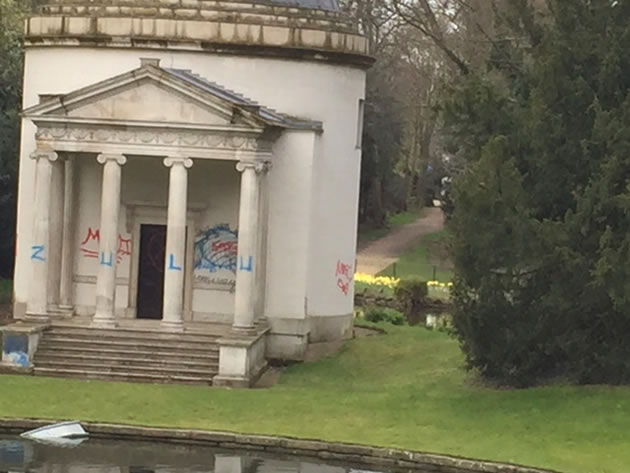 Ionic Temple at Chiswick House vandalised