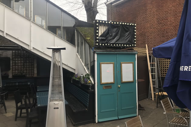 The signage for the Chiswick Playhouse has been removed 