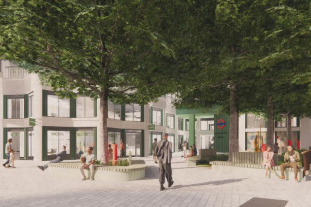 New image released of plaza in front of Gunnersbury Station 