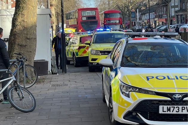 At least seven vehicles attended the incident in Chiswick 