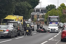 Motorcyclist Taken To Hospital After Burlington Lane Crash