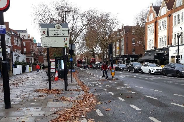 Section on Chiswick High Road were work is to take place