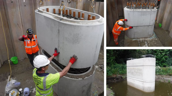 Dukes Meadow walkway construction