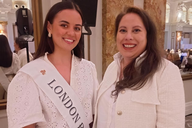 Cllr Gabriella Giles with the 2025 Rose of Tralee&rsquo;s London Rose Shauna Sammon. 