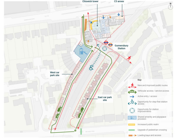 An aerial view of the plan provide by the developer 