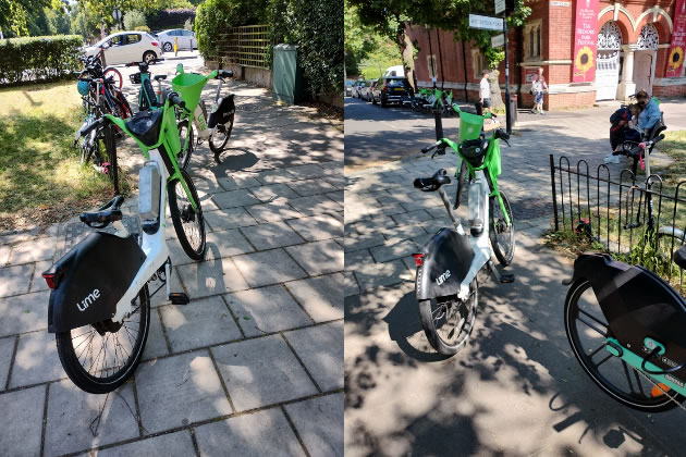 Lime bikes carelessly parked in Chiswick