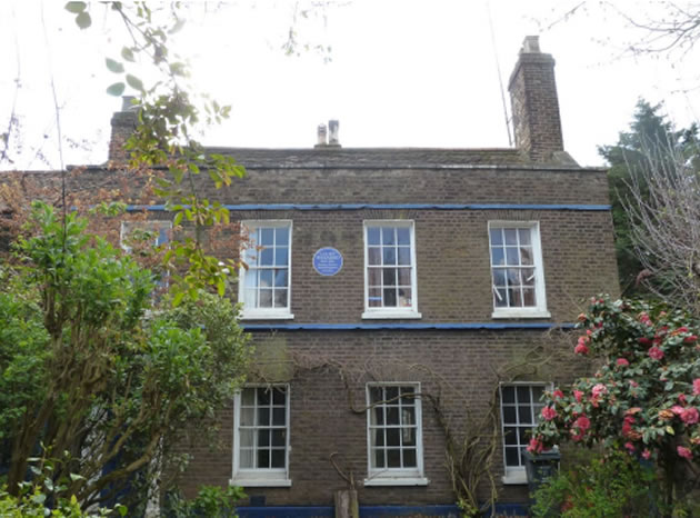 lucien pissarro house showing blue plaque