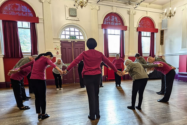 Rehearsal for performance at Chiswick Town Hall with Hounslow Seniors Trust