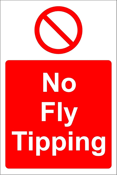 No Fly-tipping sign