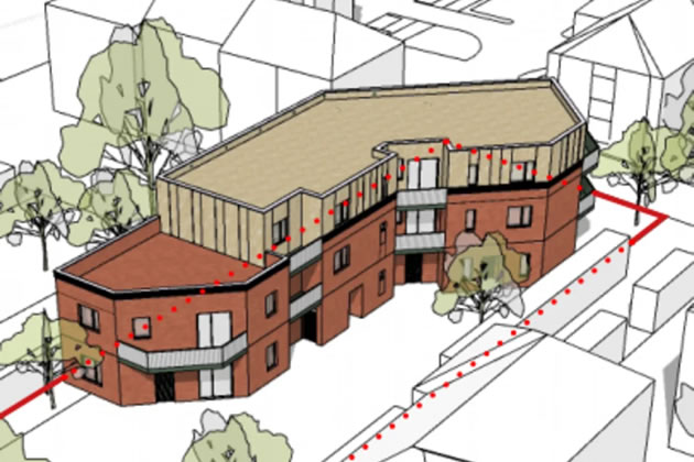 Visualisation from planning documents of the planned building at Oxford Court 