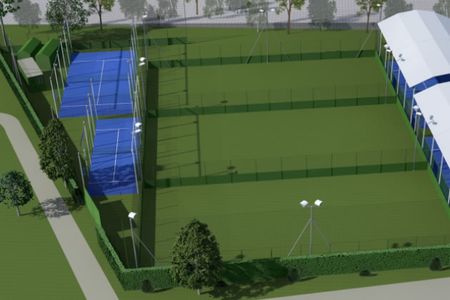 Visualisation of the proposed new courts from the planning documents