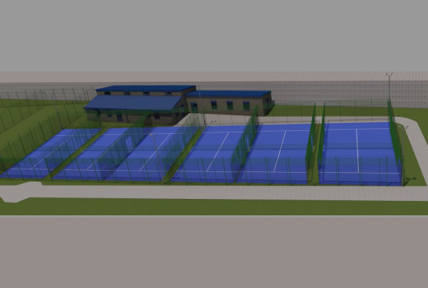 The design of the courts from documents submitted to planning department 