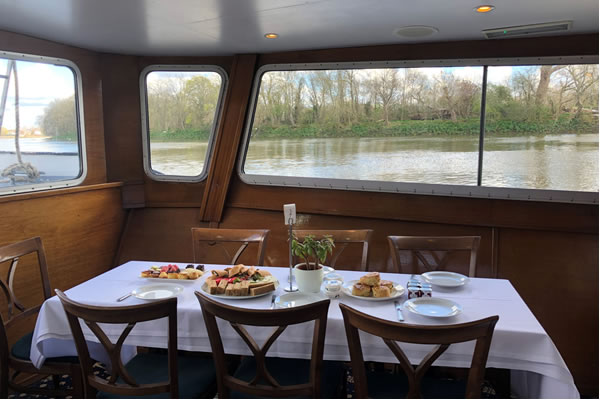 Afternoon tea will be served during the Mothering Sunday cruise 