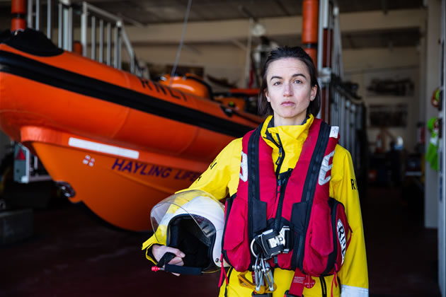 Holly is a crew member on the Chiswick RNLI lifeboat