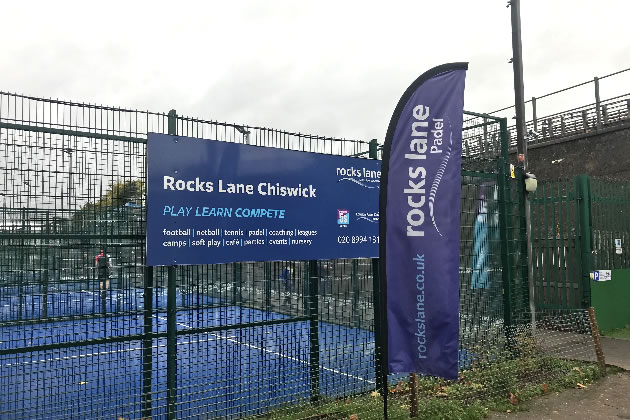 The entrance to the Rocks Lane centre on Chiswick Back Common 