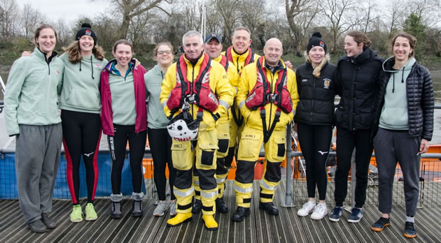 lifeboat team with women rowers