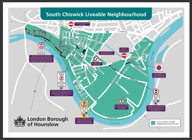south chiswick liveable neighbourhood map