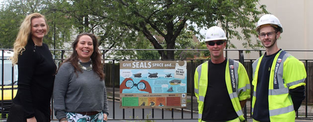 New seal protection sign installed at Strand-on-the-Green 