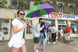 Queue Forms on High Road for Wimbledon Tennis Offer