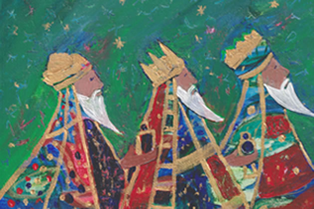 Lot 7 - Three Wise Men by Sangeeta Weatherly