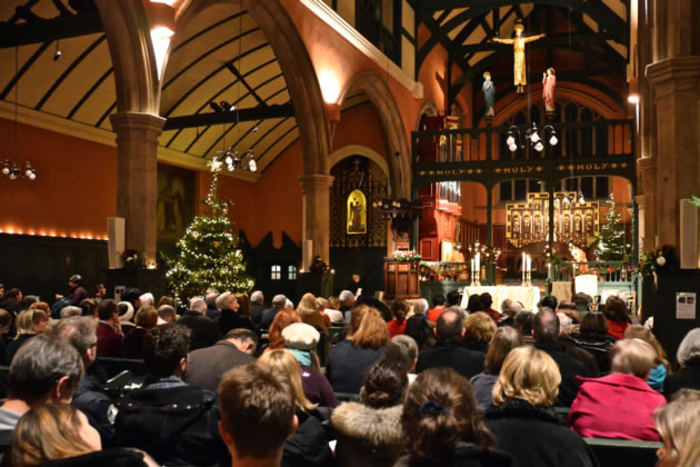 The congregation at St. Michael and All Angels Church 