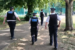 Police Get Their Daily Steps Up in Southfield Park
