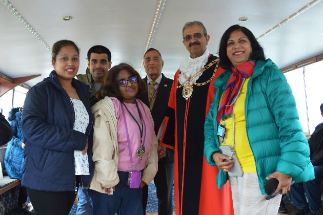 Councillor Afzaal Kiani Mayor of Hounslow with other passengers 