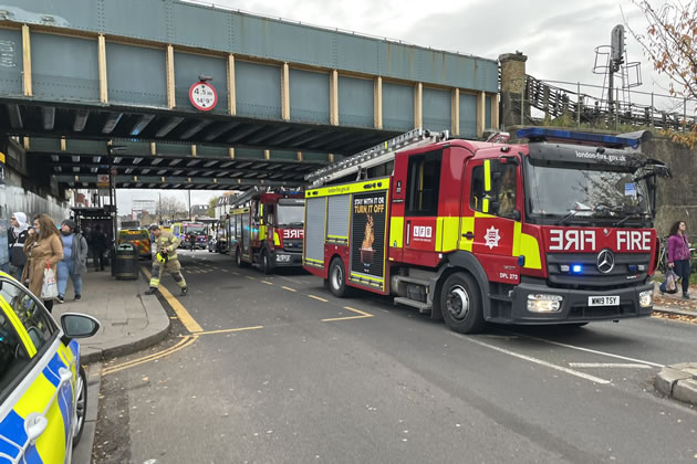 Three fire engines attended the incident